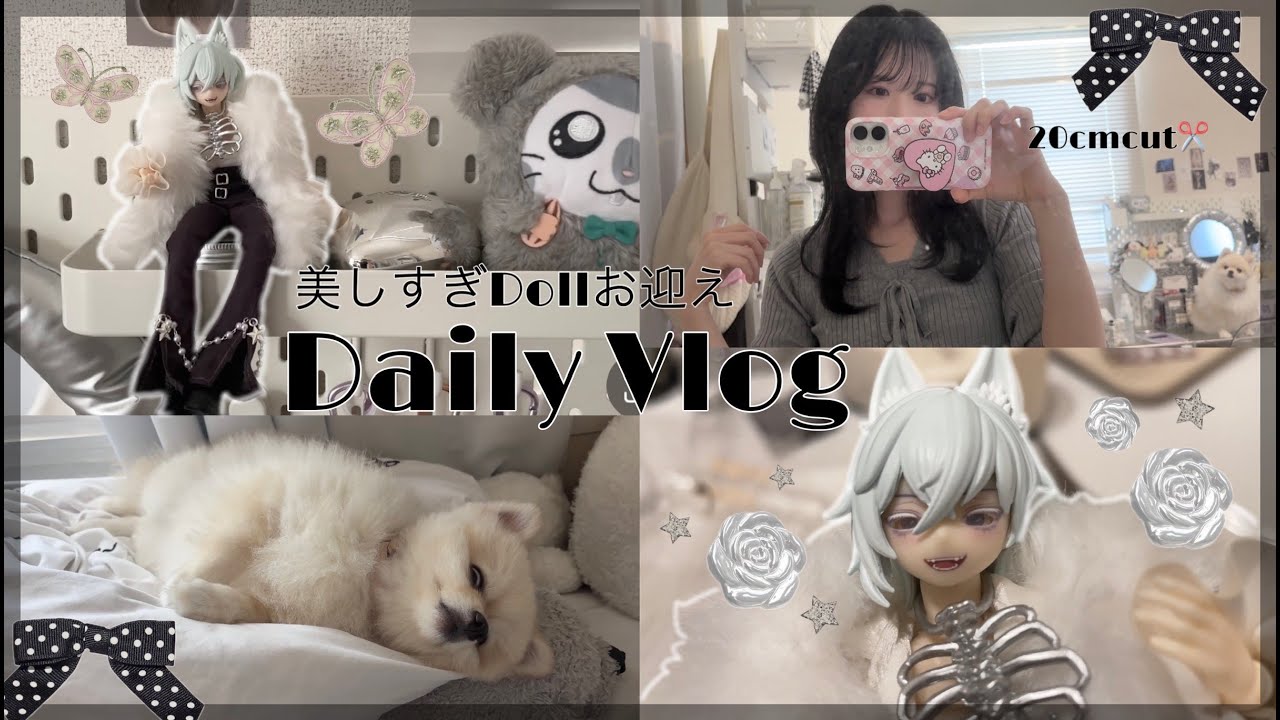 【vlog】犬うさぎと暮らすアラサーオタクのdaily vlog🐻‍❄️🐰ビジュ良すぎるドールお迎えしたお【一人暮らし】