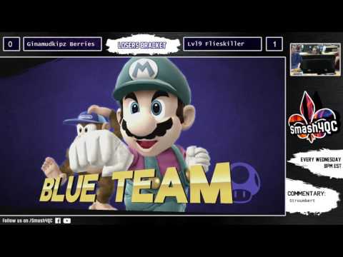 Ginamudkipz & Berries [red] vs. flieskiller & level 9 CPU [blue] - Smash4QC / Doubles 17