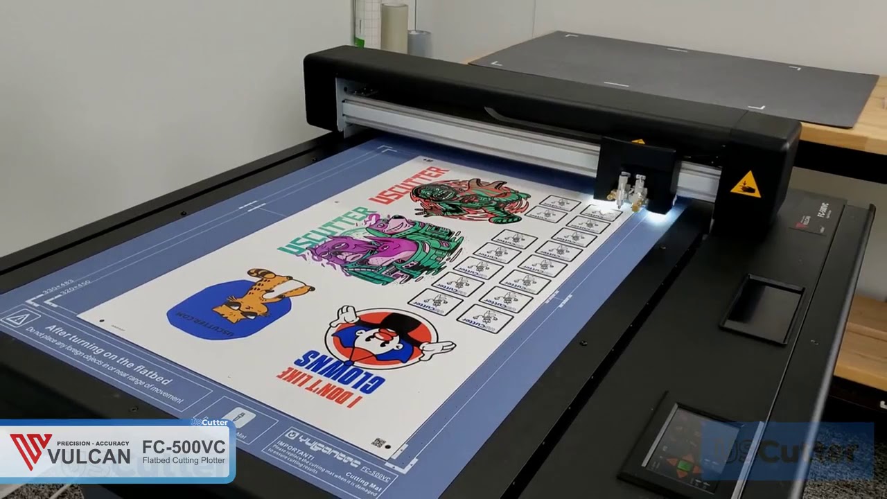 Thanks to USCutter for the Vulcan digital flatbed cutter FC-500VC video
