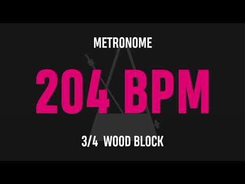 204 BPM 3/4 - Best Metronome (Sound : Wood block)
