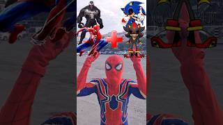 Spiderman and Venom + Sonic and Shadow EXE = Marvel Animation #spiderman #venom #sonic