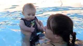 preview picture of video 'On Cooper's Second Swim He Meets A Sweet Cute Girl @ About 2 ¼ Months'