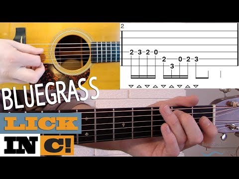 Jazzy Bluegrass Lick in C - Intermediate Guitar Lesson