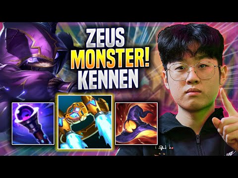 ZEUS IS A MONSTER WITH KENNEN! - T1 Zeus Plays Kennen TOP vs Fiora! | Preseason 2023