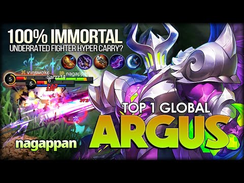 True Immortal!! Underrated Fighter Destroy Meta! nagappan Top 1 Global Argus - Mobile Legends