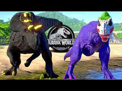 New Joker Tyrannosaurus REX vs Batman Ultimasaurus Dinosaurs Fight 🌍 JURASSIC WORLD EVOLUTION