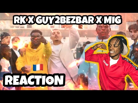 AMERICAN REACTS TO FRENCH RAP! RK - INDIANA Ft. Guy2Bezbar & MIG (Clip officiel)