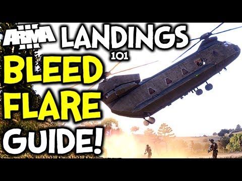ArmA 3 Helicopter Landings Guide 101 ► How to Land Without Gaining Altitude! (THE BLEED FLARE)