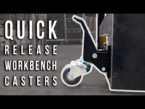 Quick-Release Workbench Casters | DIY #Woodworking