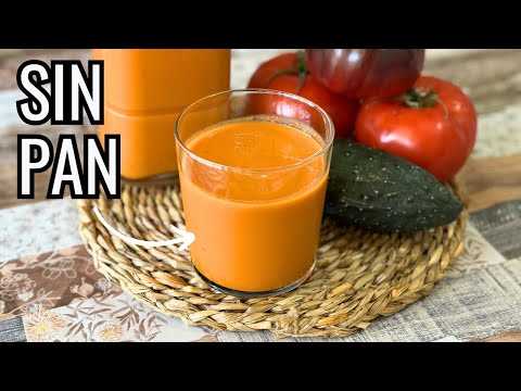 Como Hacer GAZPACHO Andaluz Casero SIN PAN 🍅 en 5 Minutos