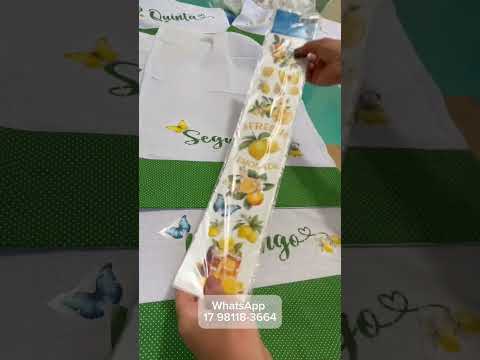 Weekly dish towels with textile transfer.