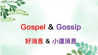 好消息 & 小道消息
Gospel & Gossip 讲道封面