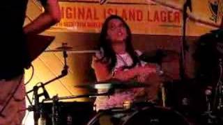 Teenage girl drummer playing Blackfoot with Big Engine
