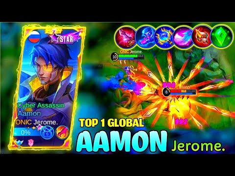 93% Win Rate 19Kills Cyber Assassin!!! Build Top 1 Global Aamon By Jerome. - Mobile Legends MLBB