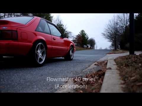 Foxbody Mustang Flowmaster vs Straight pipes Exhaust