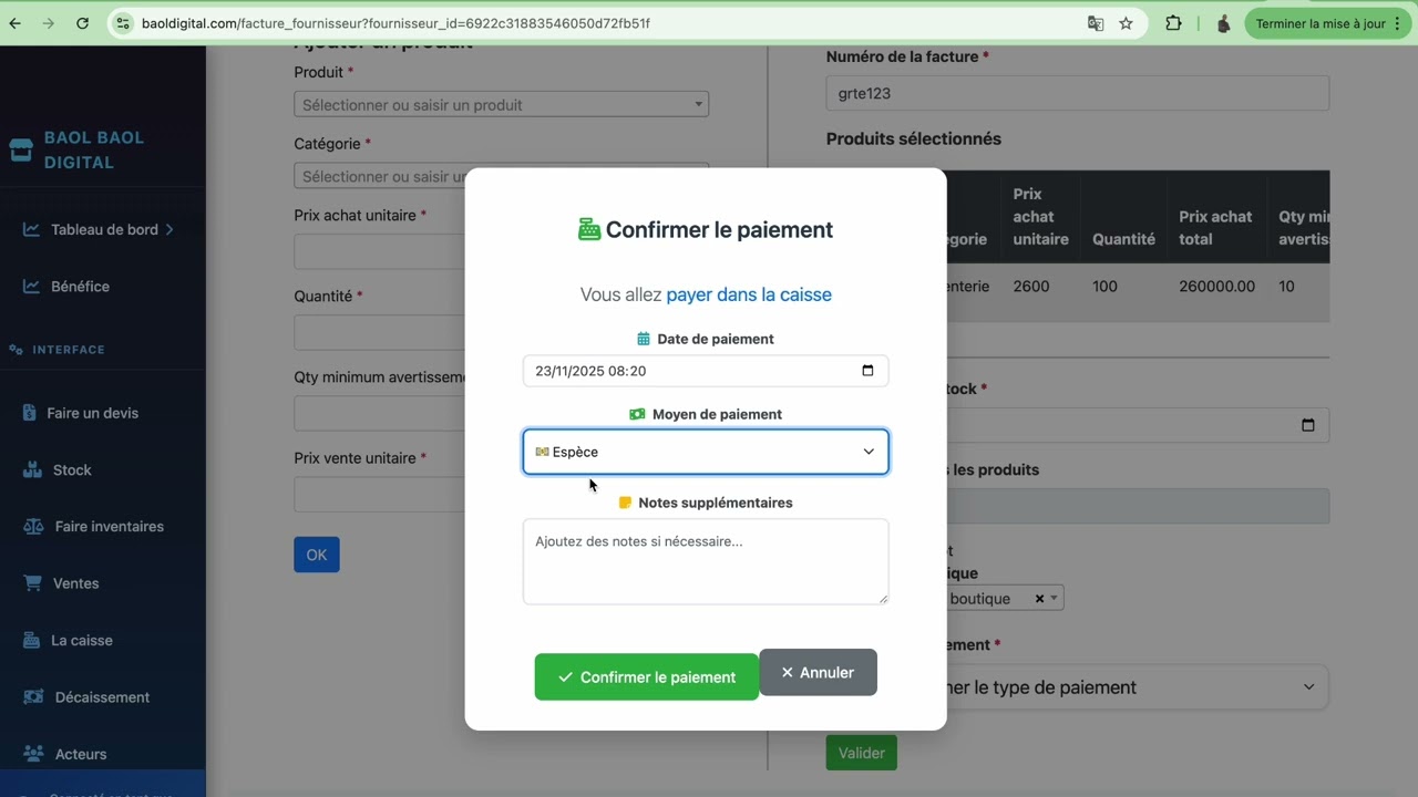 Comment ajouter une facture fournisseur ?