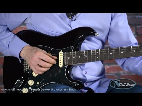 Видео-обзор товара Электрогитара Fender Deluxe Stratocaster - Black with Rosewood Fingerboard