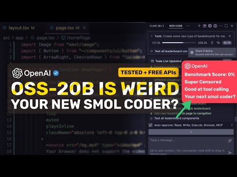 OpenAI OSS-20B (Fully Tested) + Free APIs: This Model is very weird! Can it be your next AI Coder?