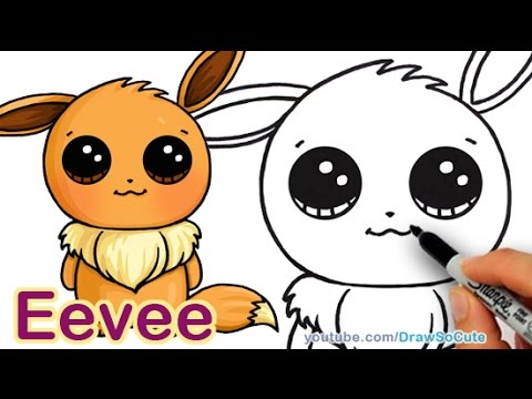 How to Draw Pokemon Eevee step by step Easy and Cute