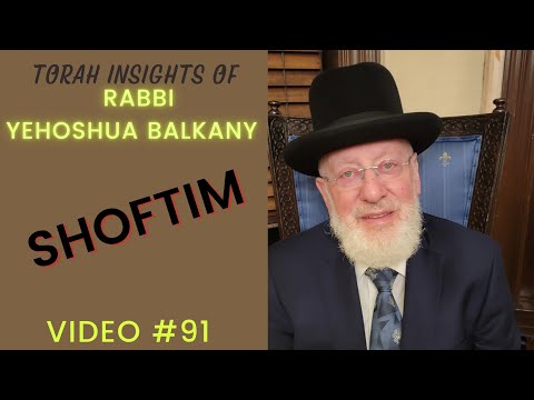 Torah Insights of Rabbi Balkany: Shoftim (Video #91)