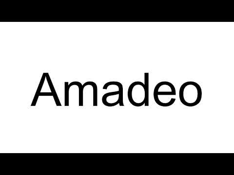 How to Pronounce Amadeo (Spanish)