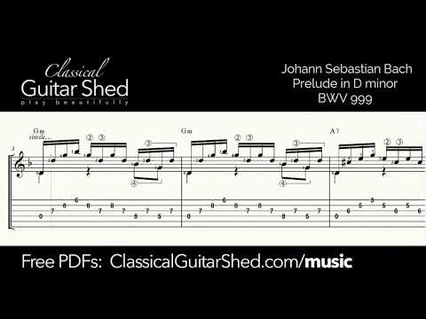 [Free Classical Guitar PDF] J.S. Bach - Prelude BWV 999