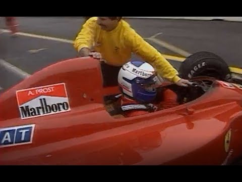 Alain Prost working on Ferrari engine improvements (F640 aka F1-89)