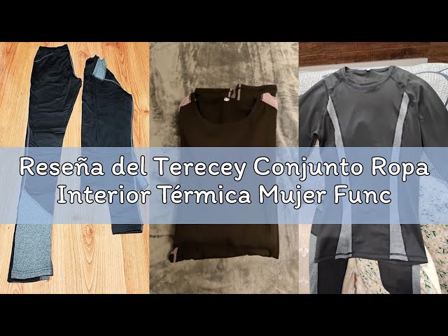 Vídeo relacionado con MEETWEE Conjuntos Térmicos Mujer Set Base Layer, Verde, L