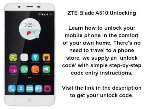 Unlock ZTE Blade A310 - SIM Network Unlock PIN