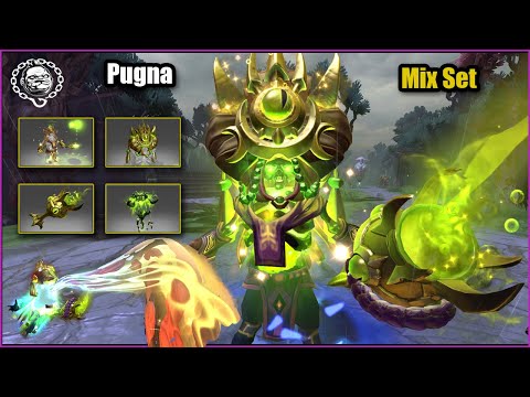 DOTA 2 Pugna Expensive Mix Set Golden Eye of Ix'yxa + Golden Nether Lord's Regalia Set + Chalice