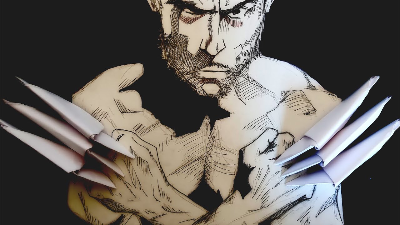making wolverine with 3d claws cus I find it funny