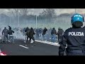 Street clash: Roma (left) vs. Napoli. 08.01.2023 (Part 1.)