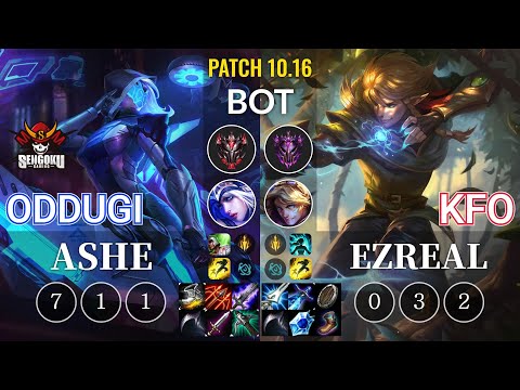 SG OdduGi Ashe vs kfo Ezreal Bot - KR Patch 10.16