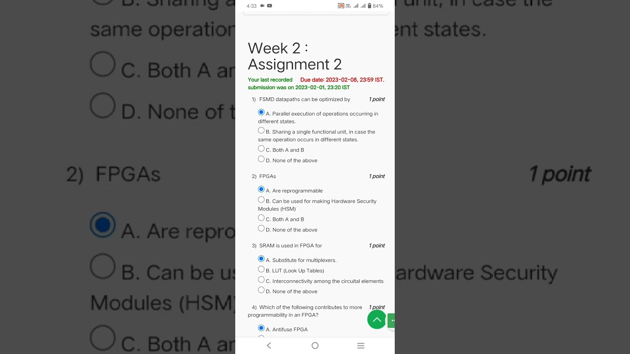 NPTEL - Embedded systems design Assignment week -2