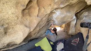 Video thumbnail de Caveman Finish, V3. Joshua Tree