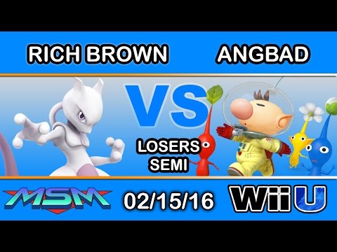 MSM 37 - Rich Brown (Mewtwo) Vs. 2Scoops | Angbad (Olimar) Losers Semi - Smash Wii U
