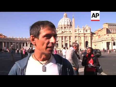 Two Italians who claim sexual abuse by priests end protest march