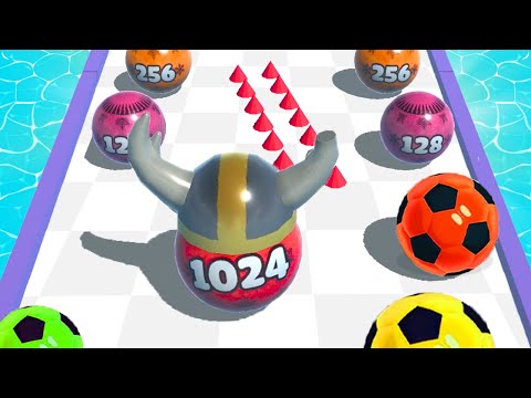 Satisfying Mobile Games - Bounce Merge 2048 vs Ball Merge 3D & Blob 2048 ⭐ Max Number 54HFE