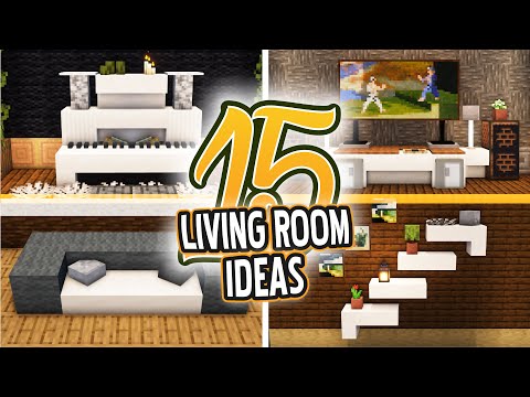 Minecraft | 15 Modern Living Room Build Hack and Ideas