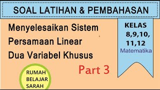 Menyelesaikan SPLVD Khusus 3