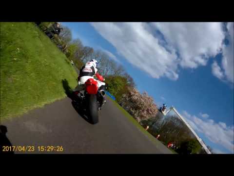 Oliver's Mount - Spring Cup 17, Open B Race. On board James Field - ZX6R
