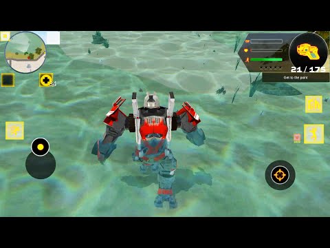 Robot Shark 2 (Transformer Pickup Robot Fire service bus) | Naxeex Robot | 4K Android Gameplay