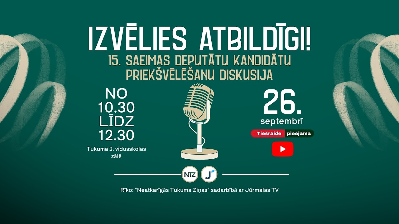 Priekšvēlēšanu debates Tukumā 2026 