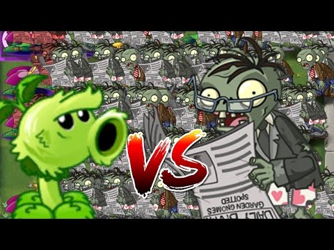 Plants vs Zombies 2 Epic Hack : Primal Cocoshooter vs Modern Newspaper Zombies