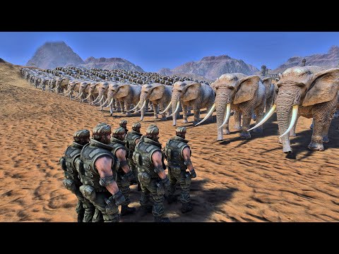 10 CHUCK NORRIS vs 1000 ELEPHANTS | Ultimate Epic Battle Simulator | UEBS