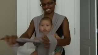 How to wrap baby forward facing with a soft wrap (like Moby or Boba)