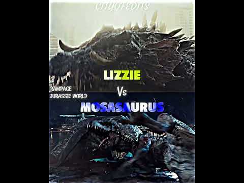 Lizzie vs Mosasaurus #rampage #vsedit #vsbattle #mosasaurus #jurassicworld #kaiju #kaijubattle