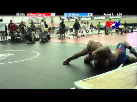 University Nat`ls GR 120 KG / 264.5 lbs: Anthony Edgren vs. David Woody