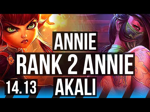 ANNIE vs AKALI (MID) | Rank 2 Annie, 7/2/5 | BR Challenger | 14.13