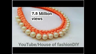 How To Make Silk Thread NecklacePearl Necklace At 